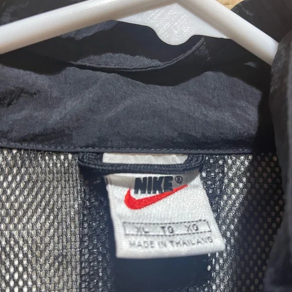 Vtg 90s Nike Center Swoosh Windbreaker Jacket 1/4 Zip Pullover Black Sz XL - Picture 5 of 10